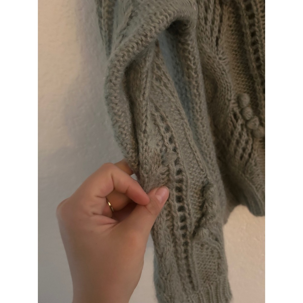 LOUISE MISHA Sage Green Sirika Mohair and Merino Wool Cardigan XS Oversized - Picture 12 of 12